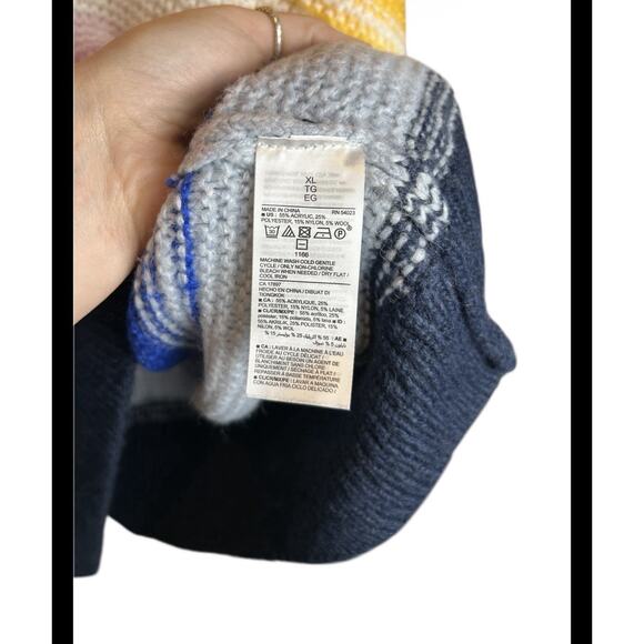 NWT Old Navy Rainbow Stripe Wool Blend Sweater Size XL - Picture 4 of 4